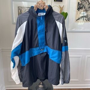 Vintage 90s Reebok Windbreaker Pullover 1/2 Zip XL